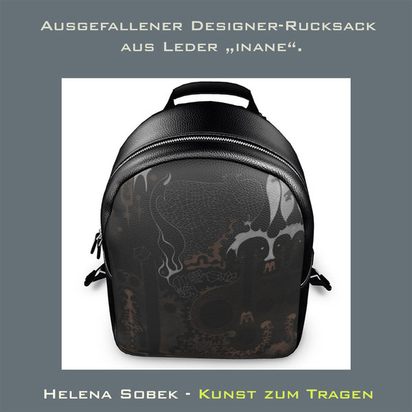 Ausgefallener Designer-Rucksack  aus Leder „inane“ inklusiv einer passende Geschenkverpackung.